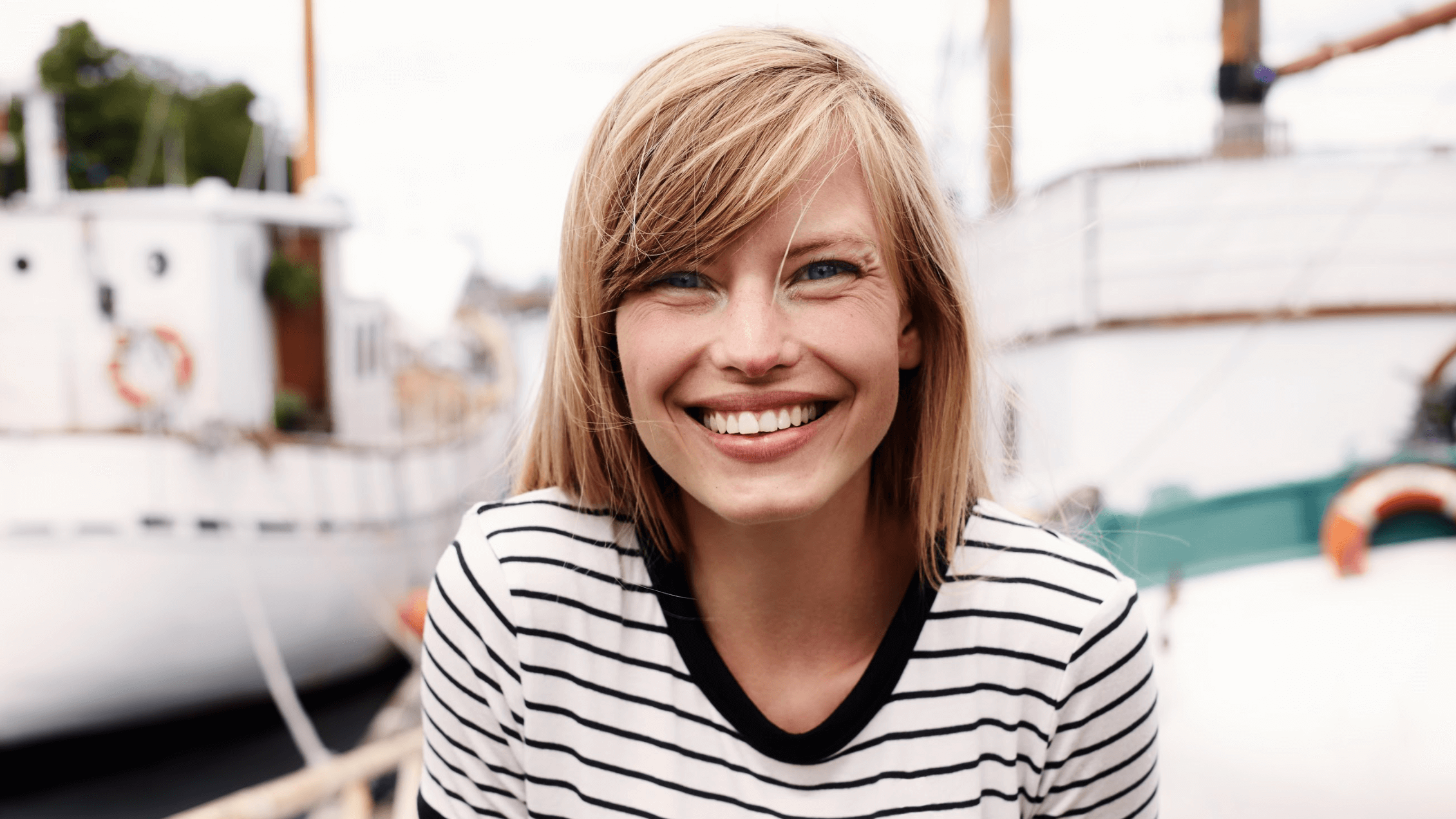woman smiling
